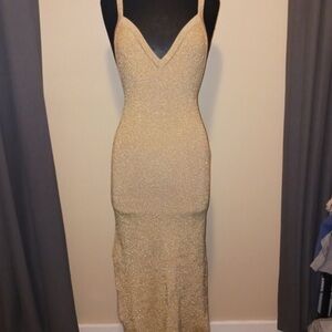 Elegant Gold Mini Dress